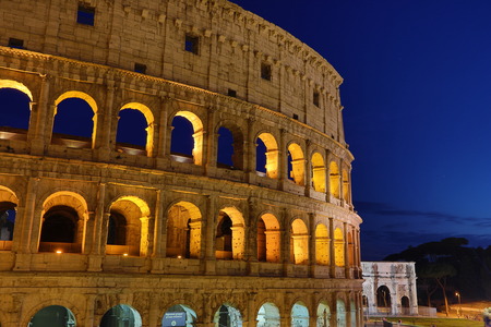 Colosseum in Rome, Italy. Ancient Roman Colosseum is one of the main tourist attractions in Europe.の写真素材
