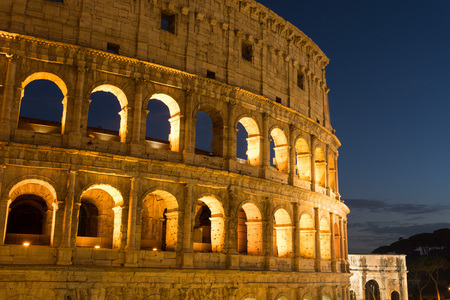 Colosseum in Rome, Italy. Ancient Roman Colosseum is one of the main tourist attractions in Europe.の写真素材