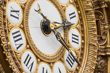Exquisite clock in Gare MusÃ©e d'Orsay, Paris, France