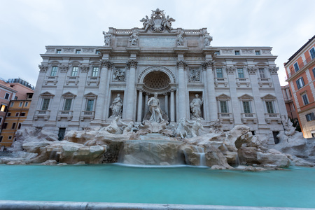 Trevi fountain in the morning, Rome, Italy.の写真素材