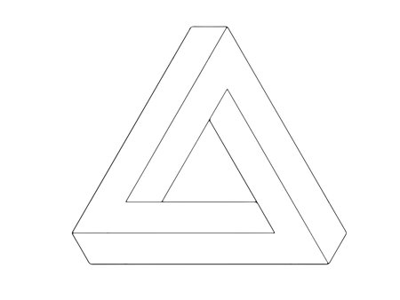 Escher triangle line drawing
