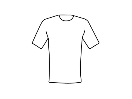 t-shirt line drawing template illustrationの写真素材