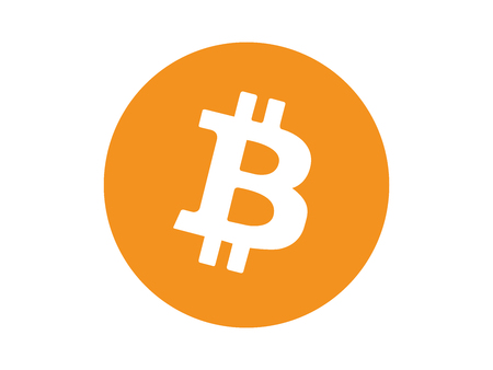 Bitcoin logoの写真素材