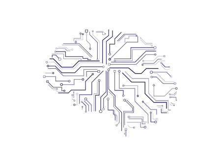 computer brainのイラスト素材