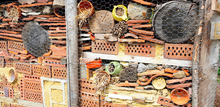 Insect hotel close upの写真素材