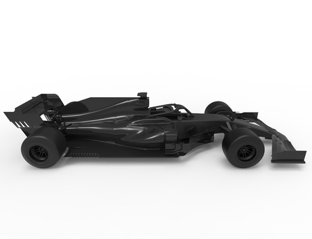 3D rendering illustration with of an modern all black race sport car.の写真素材