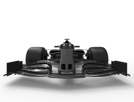 3D rendering illustration with of an modern all black race sport car.の写真素材