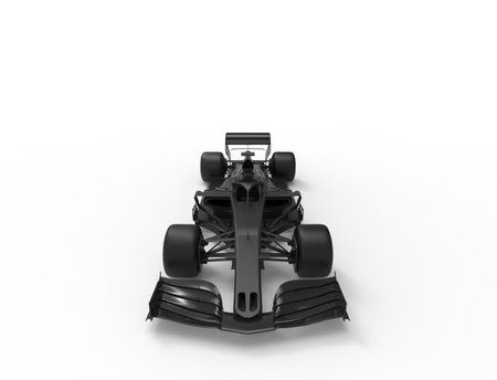 3D rendering illustration with of an modern all black race sport car.