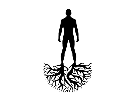 Person roots personality and heritage illustration isolated on white backgroundの写真素材