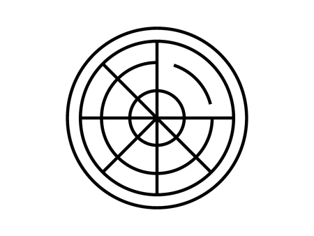 target radar symbol illustration vector isolated on white backgroundのイラスト素材