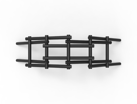 Leonardo Da vinci self supporting bridge isolated in white backgroundの写真素材