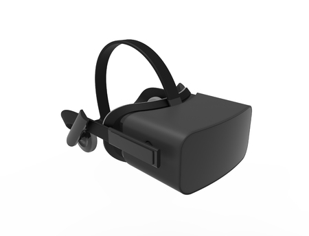 3D rendering of virtual reality glasses in white background.の写真素材