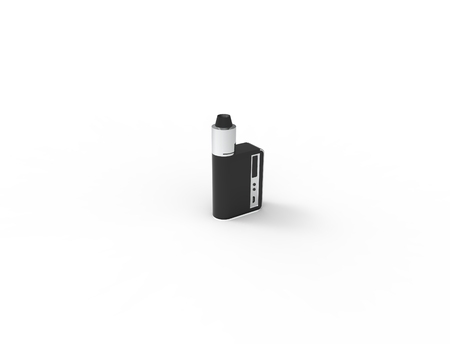 3D rendering of a electronic cigarette isolated in white backgroundの写真素材