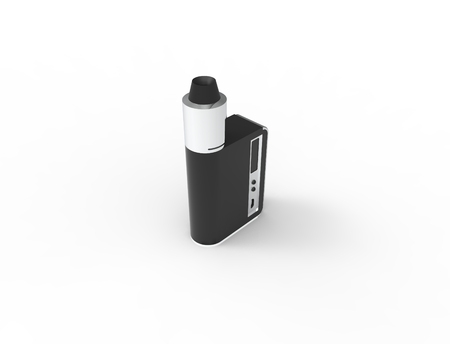 3D rendering of a electronic cigarette isolated in white backgroundの写真素材