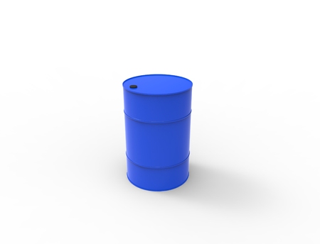 3D rendering of oil barrels isolated in white studio backgroundの写真素材