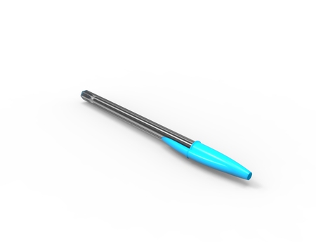 3D rendering of ballpoint pens isolated on white backgroundの写真素材