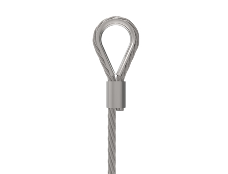 3D rendering of a metal wire cable isolated in white studio backgroundの写真素材