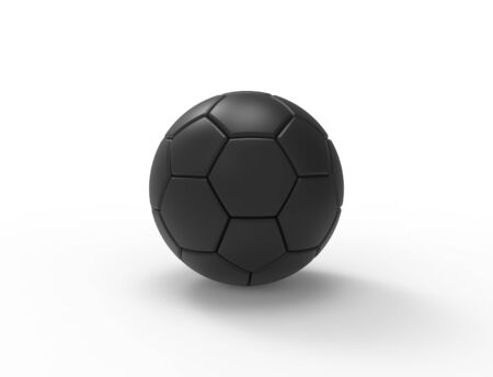 3d rendering of a soccer ball isolated on white studio background.の写真素材