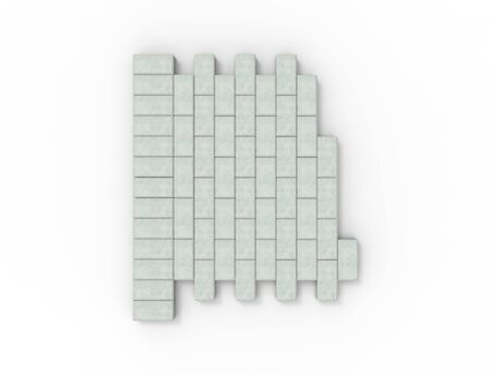 3d rendering of pavement stones pattern isolated in white studio background.の写真素材