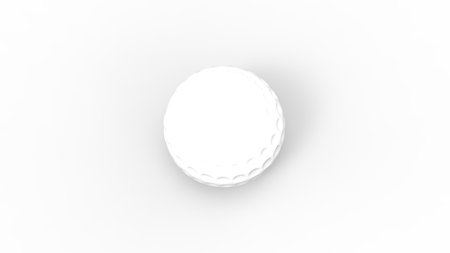 3d rendering of a white golf ball isolated in white studio background.の写真素材