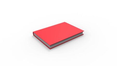 3d rendering of the cover of books isolated in white studio backgroundの写真素材