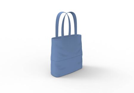 3d rendering of a womans shopping purse bag isolated in white studio backgroundの写真素材