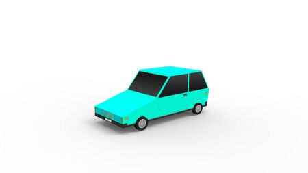 Cartoon cars vehicles isolated in white studio backgroundの写真素材