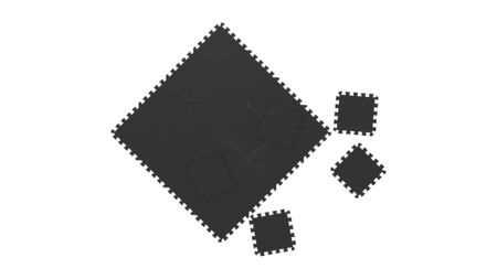 3d rendering of a rubber tile floor isolated on a white backgroundの写真素材