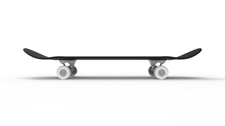 3d rendering of a skateboard isolated in white studio backgroundの写真素材