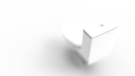 3d rendering of a toilet isolated in white studio backgroundの写真素材