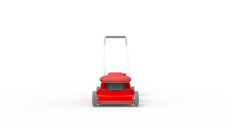 3d rendering of a lawn mower isolated in white studio backgroundの写真素材