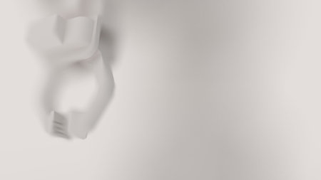 3d rendering of a robot arm isolated in a colored background