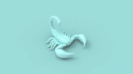 3d rendering of a scorpion isolated in a studio colored background.の写真素材