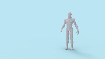 3d rendering of a robot isolated in a studio backgroundの写真素材
