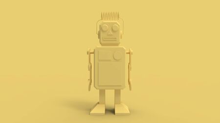 3d rendering of a robot isolated in a studio backgroundの写真素材