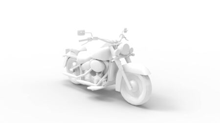 3d rendering of a cruiser motorcycle isolated in studio backgroundの写真素材