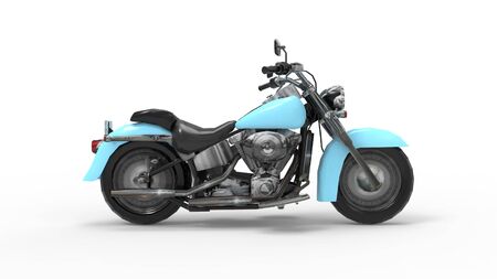 3d rendering of a cruiser motorcycle isolated in studio backgroundの写真素材