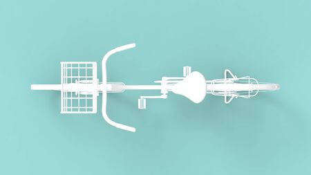 3d rendering of a bicycle isolated in a light studio backgroundの写真素材