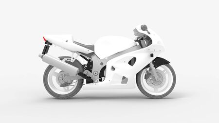 3d rendering of a super sport motorcycle isolated in a studio backgroundの写真素材