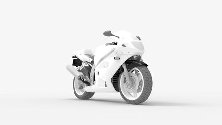 3d rendering of a super sport motorcycle isolated in a studio backgroundの写真素材