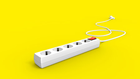 3d rendering of a electricity socket isolated in a studio background