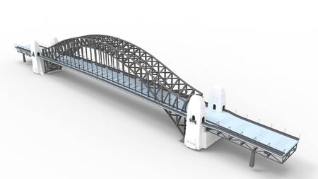 3d rendering of a a bridge isolated in a studio backgroundの写真素材