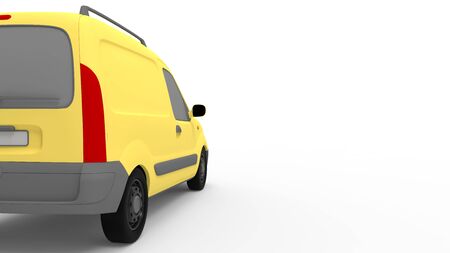 3d rendering of a transporter van car isolated in studio a backgroundの写真素材