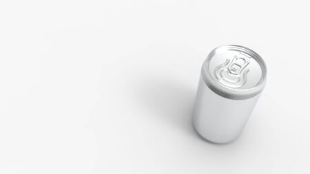 3d rendering of an aluminium soda can isolated in a studio backgroundの写真素材