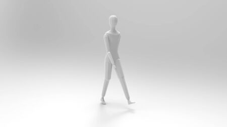 3d rendering of a mannequin dummy isolated in a white backgroundの写真素材