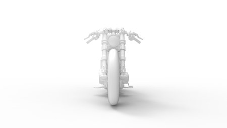 3d rednering of a computer generated model of a cruiser motorcycle isolatedの写真素材
