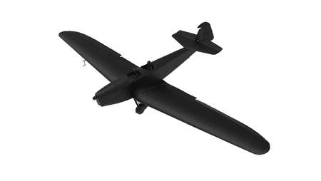 3D rendering of a airplane computer model isolated on empty space backgroundの写真素材