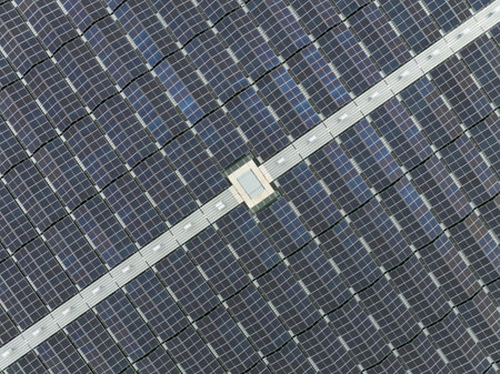 Solar panels close up detail view pattern Clean sustainable energy generation. Energy transition...