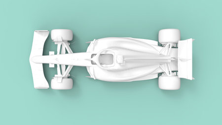 3D rendering of a fast modern aerodynamic efficient innovative race automobile car. Render in blank...