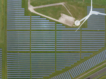 Solar panels, green clean alternative renewable energy resource system. Ecologic sustainable...